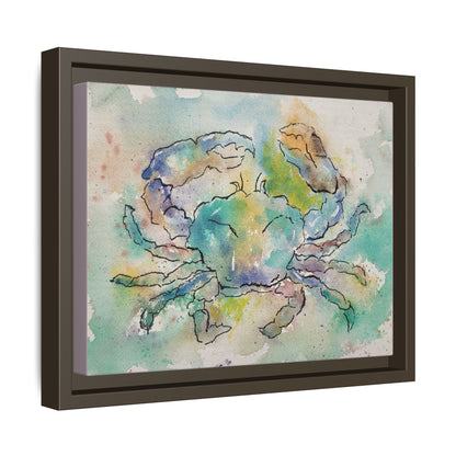Blue Crab, Framed (Black or Espresso). Available in sizes from 10”x8”-18”x12”