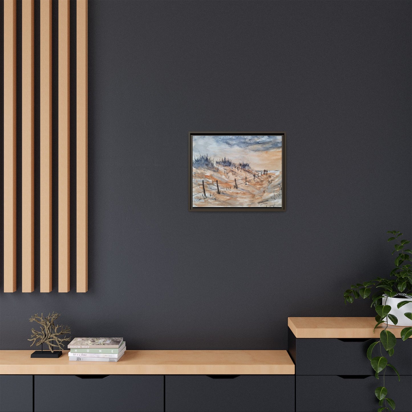 Moonrise Matte Canvas, Framed (Black or Espresso). Available in sizes from 10”x8”-24”x18”