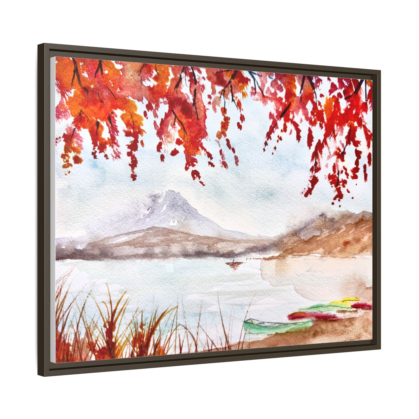 Falling For Fuji Matte Canvas, Framed (Black or Espresso). Available in sizes from 10”x8”-32”x24”
