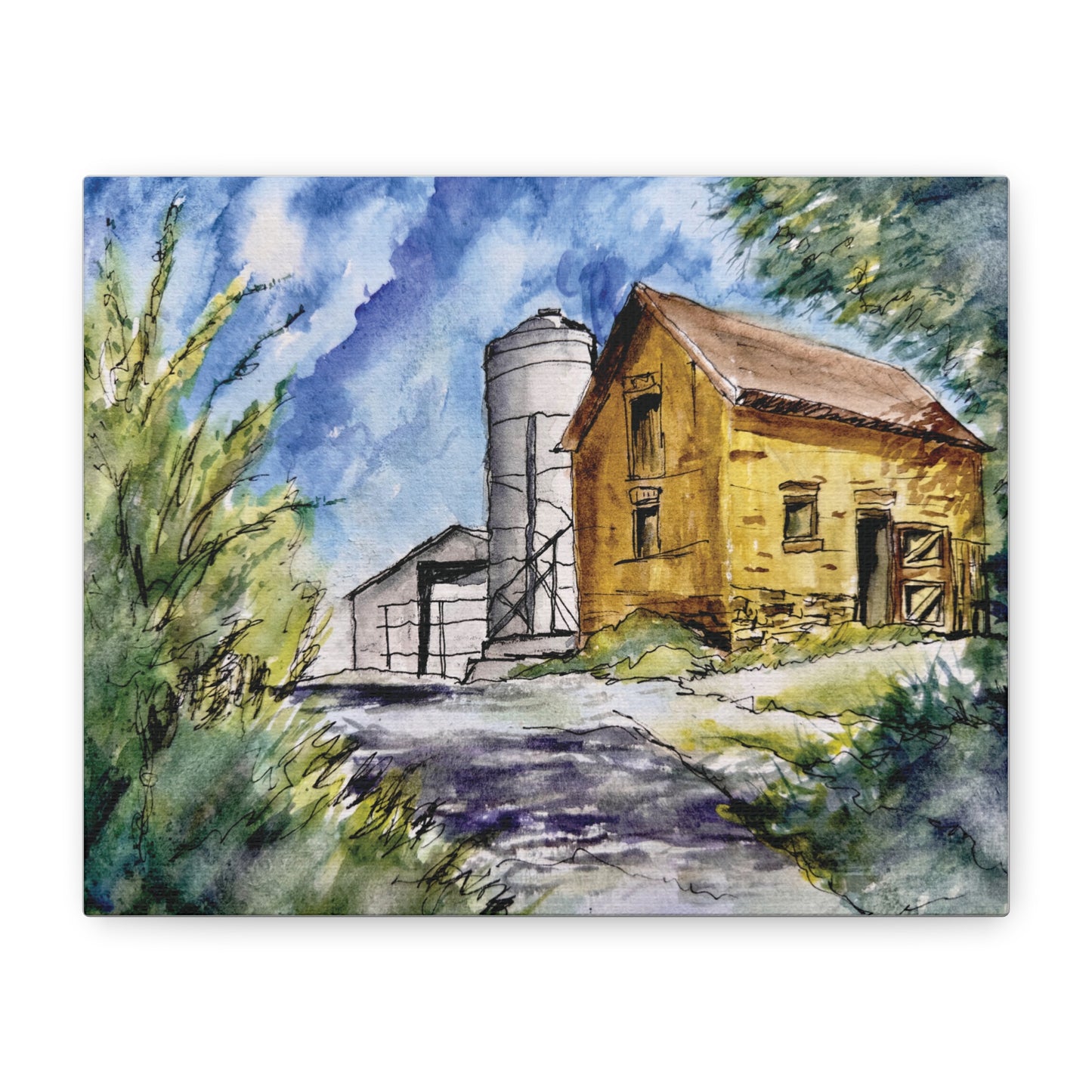 Ye Olde Barn Matte Canvas, Stretched, 1.25". Available in sizes 10” x 8”-24” x 20”