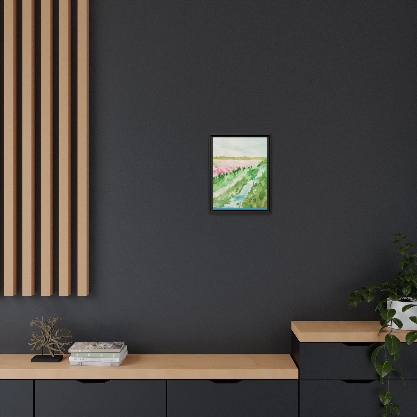 Tulip Theory Matte Canvas, Framed (Black or Espresso). Available in sizes from 8”x10”-11”x14”