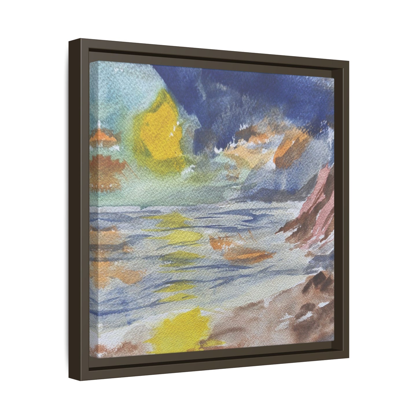 The Sun in Pieces Matte Canvas, Framed (Black or Espresso). Available in sizes from 6”x6”-30”x30”