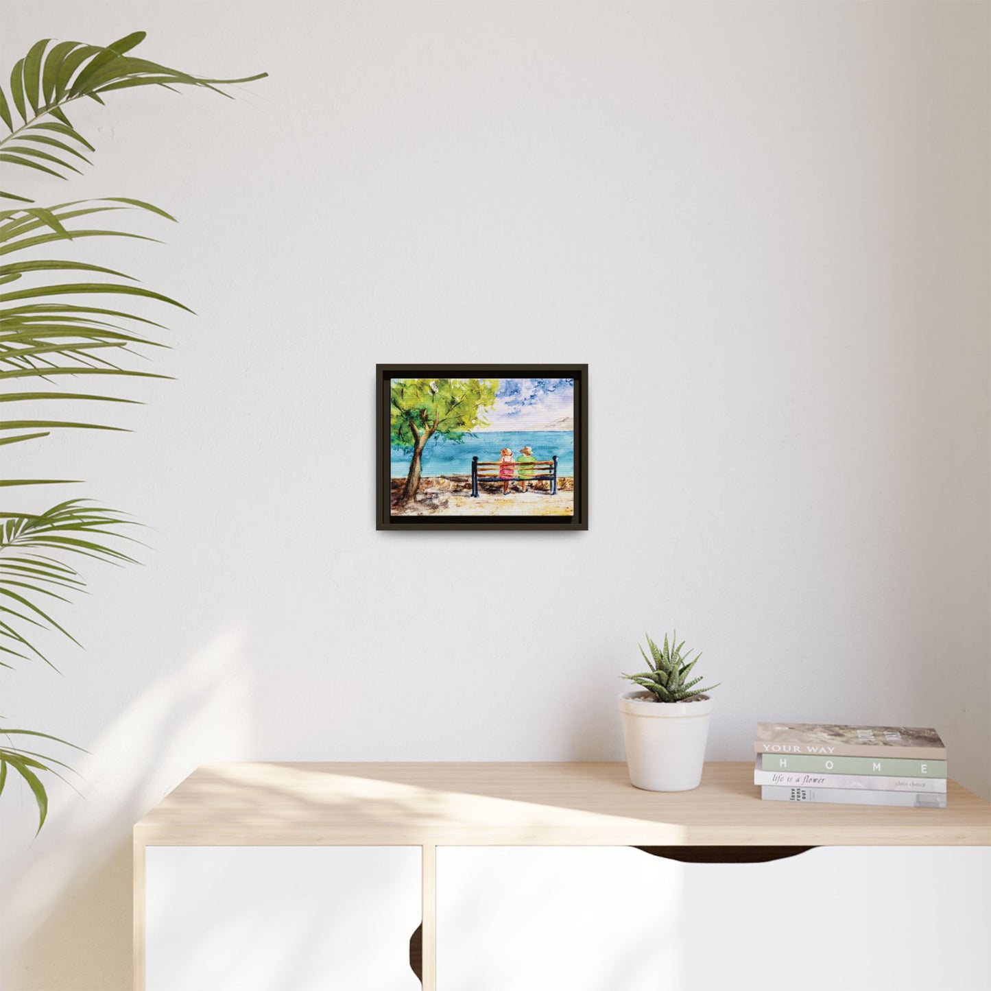 The Good Life Matte Canvas, Framed (Black or Espresso). Available in sizes from 10”x8”-30”x24”