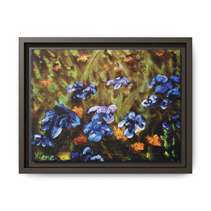 Irises Reimagined, Framed (Black or Espresso). Available in sizes from 10”x8”-18”x12”