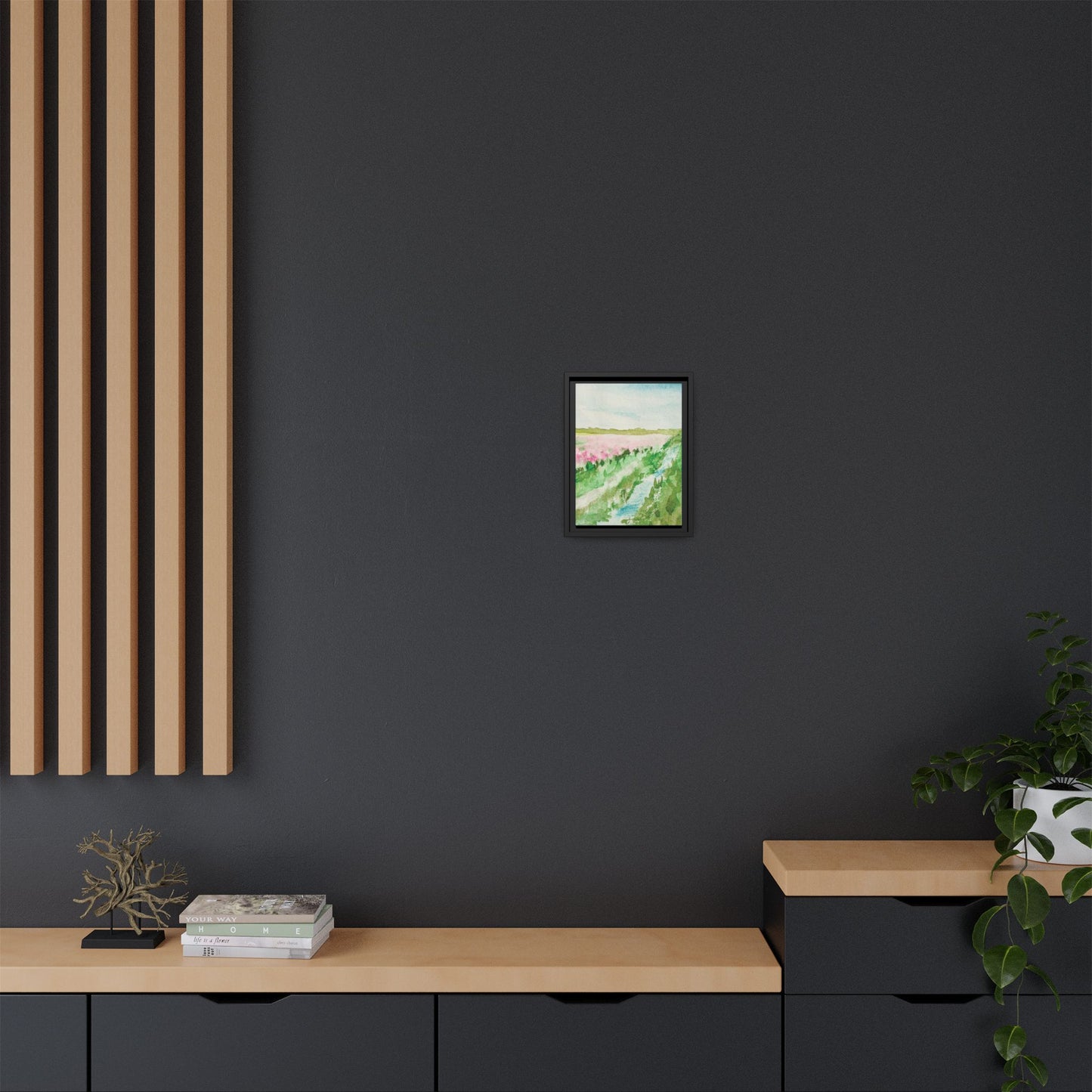 Tulip Theory Matte Canvas, Framed (Black or Espresso). Available in sizes from 8”x10”-11”x14”