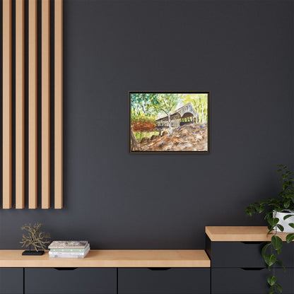 Artist’s Bridge Matte Canvas, Framed (Black or Espresso). Available in sizes from 10”x8”-24”x18”