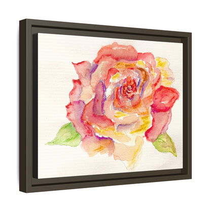 Rose Water Matte Canvas, Framed (Black or Espresso). Available in sizes from 10”x8”-14”x11”