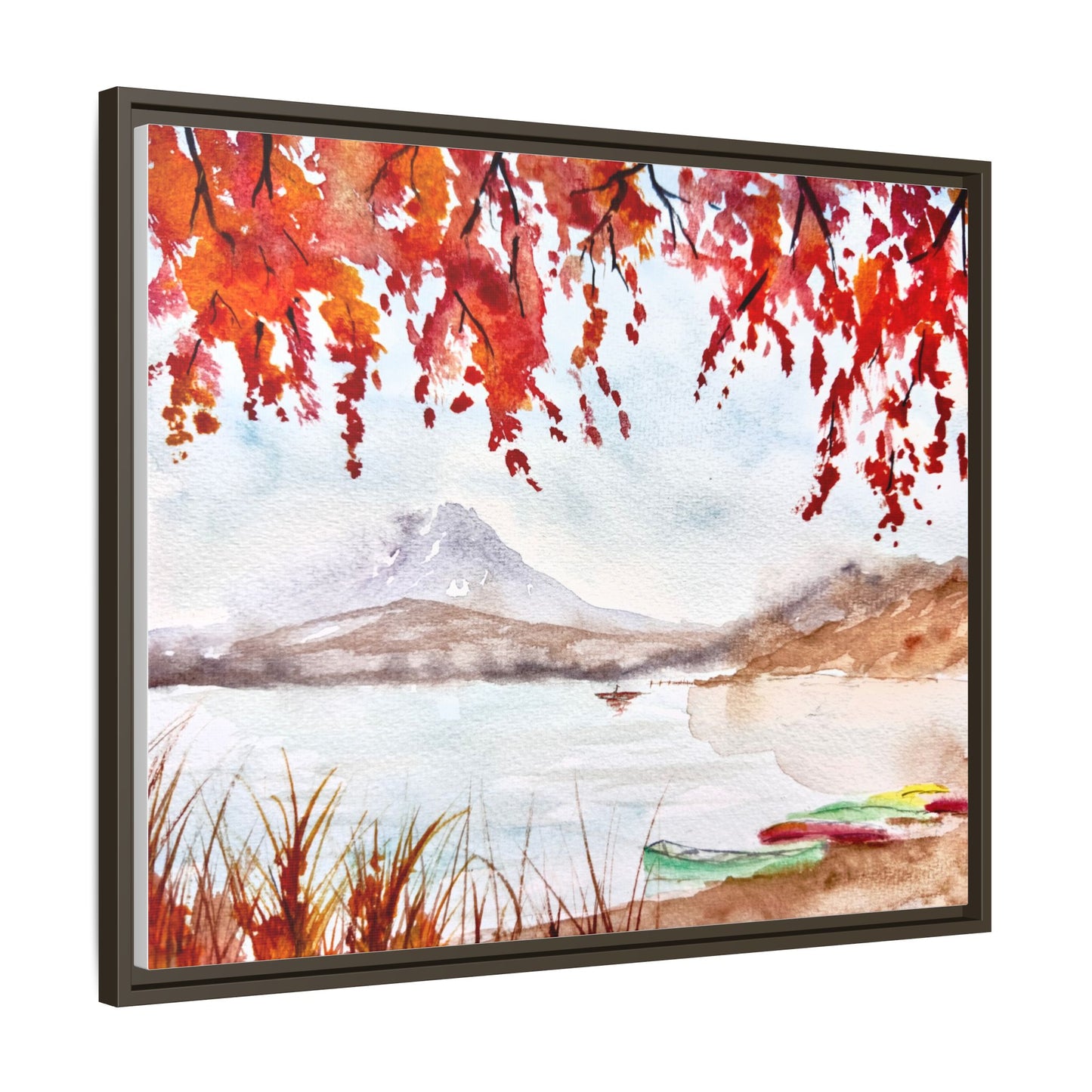 Falling For Fuji Matte Canvas, Framed (Black or Espresso). Available in sizes from 10”x8”-32”x24”