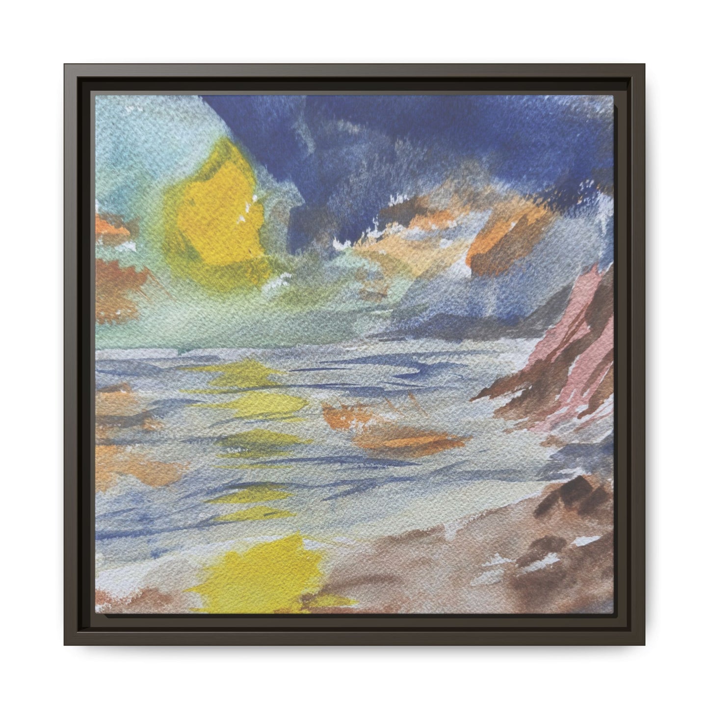 The Sun in Pieces Matte Canvas, Framed (Black or Espresso). Available in sizes from 6”x6”-30”x30”