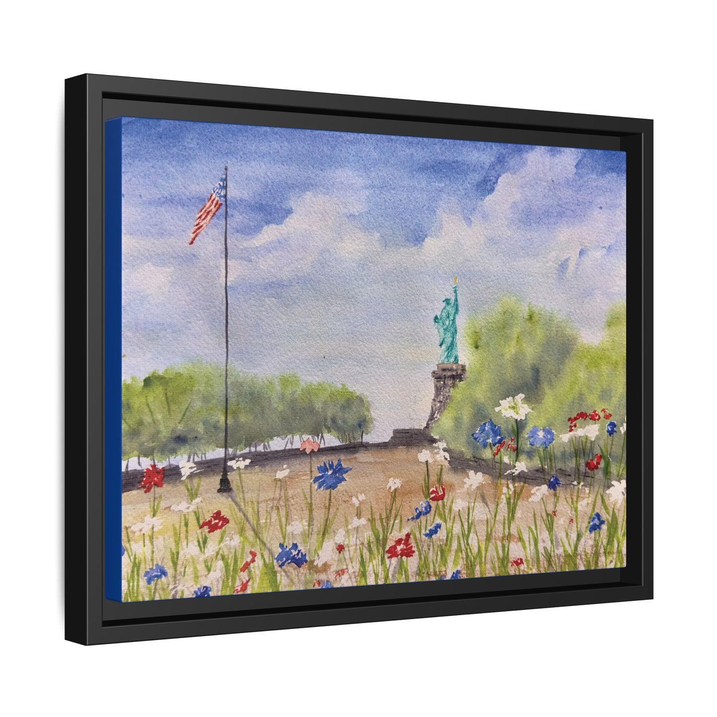 Looking for Liberty, Framed (Black or Espresso). Available in sizes from 10”x8”-24”x18”