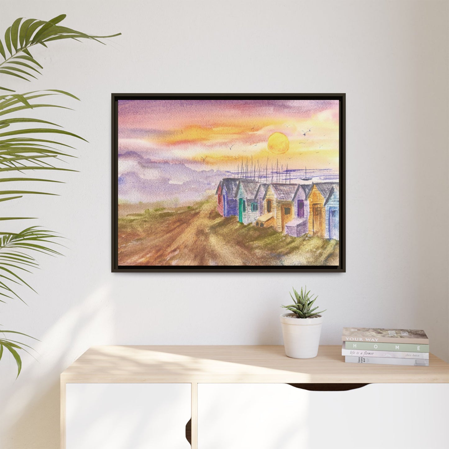 Quiet Before The Tide Matte Canvas, Framed (Black or Espresso). Available in sizes from 10”x8”-32”x24”