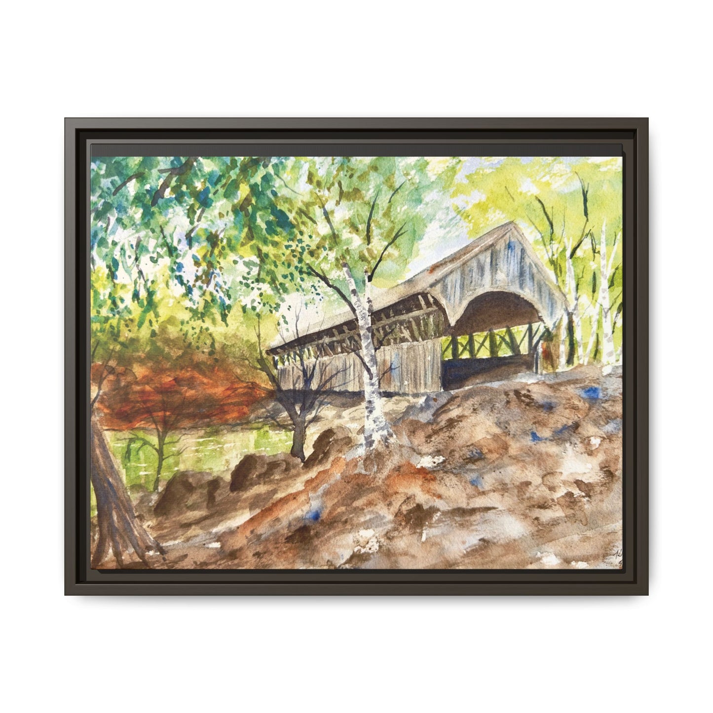 Artist’s Bridge Matte Canvas, Framed (Black or Espresso). Available in sizes from 10”x8”-24”x18”