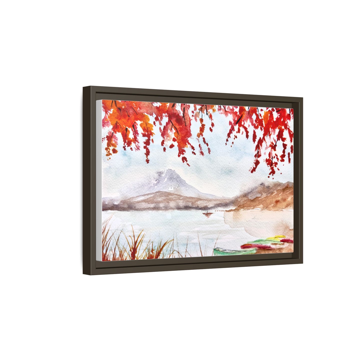 Falling For Fuji Matte Canvas, Framed (Black or Espresso). Available in sizes from 10”x8”-32”x24”