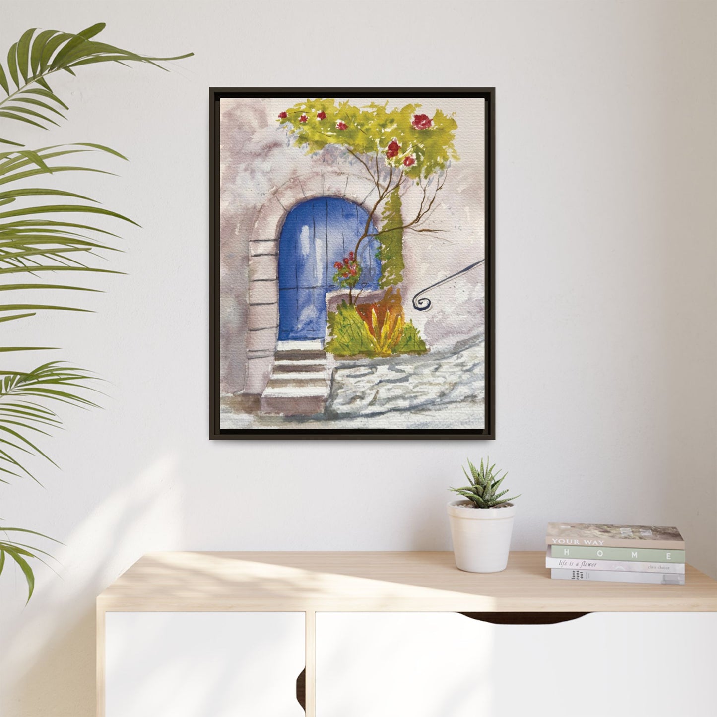 Blue Door, Framed (Black or Espresso). Available in sizes from 8”x10”-24”x32”