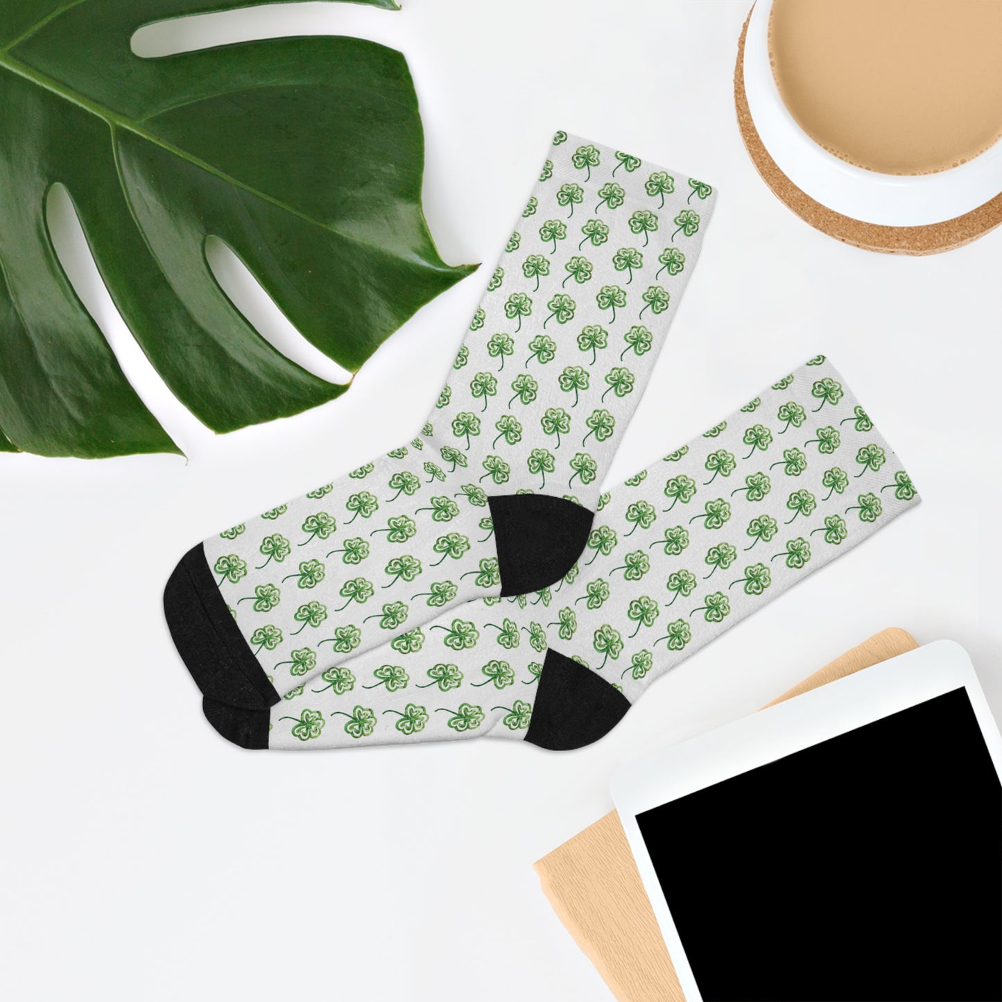 Irish Proud Lucky Shamrock Eco-Friendly Recycled Poly Socks