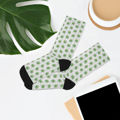 Irish Proud Lucky Shamrock Eco-Friendly Recycled Poly Socks