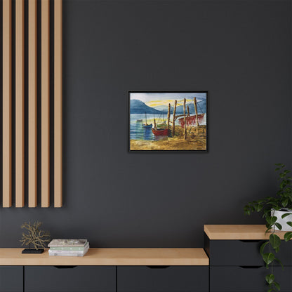 Morning Boats on the Loch, Framed (Black or Espresso). Available in sizes from 10”x8”-24”x18”