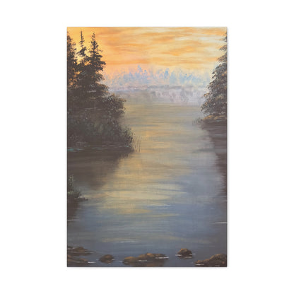 Peaceful Northwoods Lake Matte Canvas, Stretched, 1.25". Available in sizes from 8” x 10”-20” x 30”