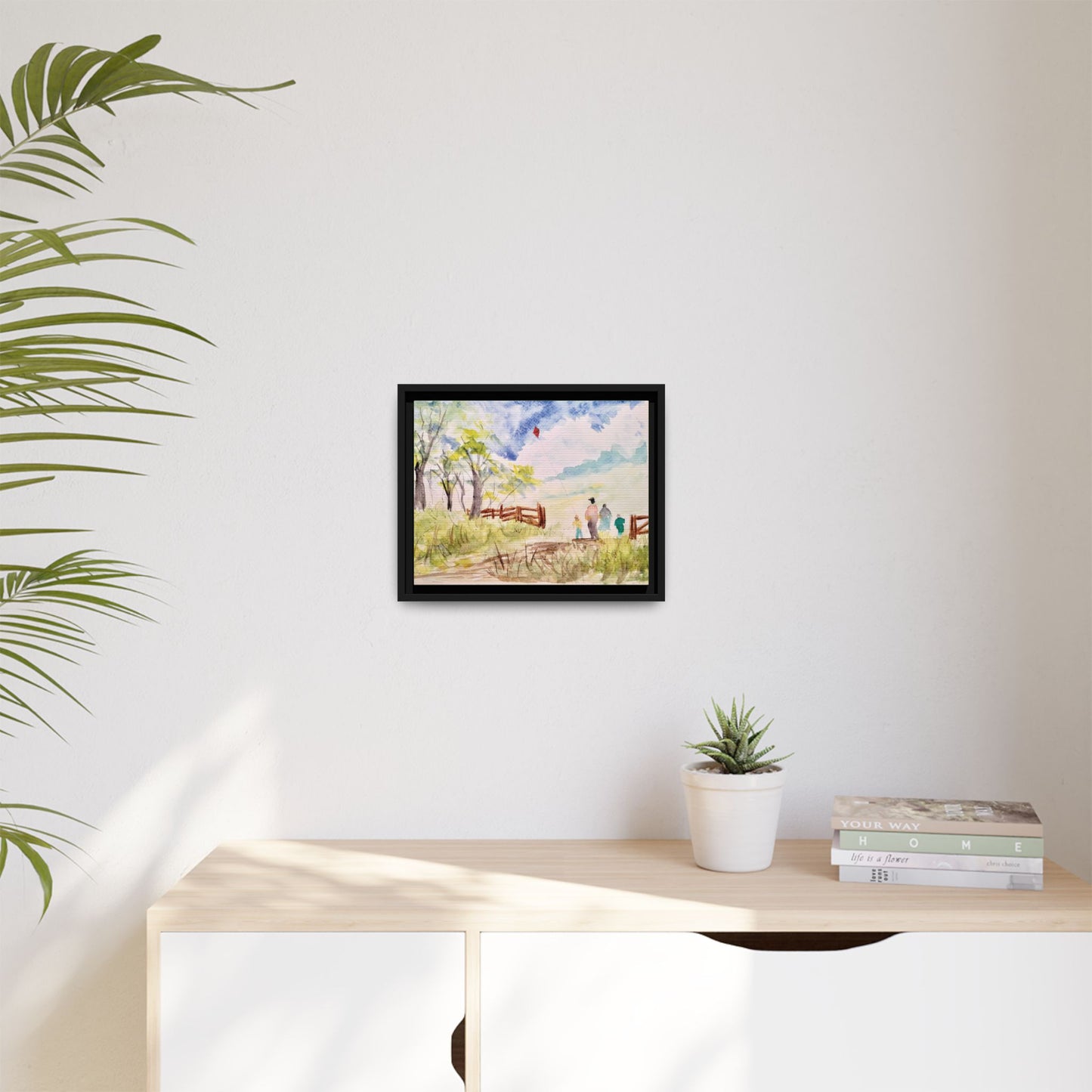Spring Fling Matte Canvas, Framed (Black or Espresso). Available in sizes 10”x8”-16”x12”