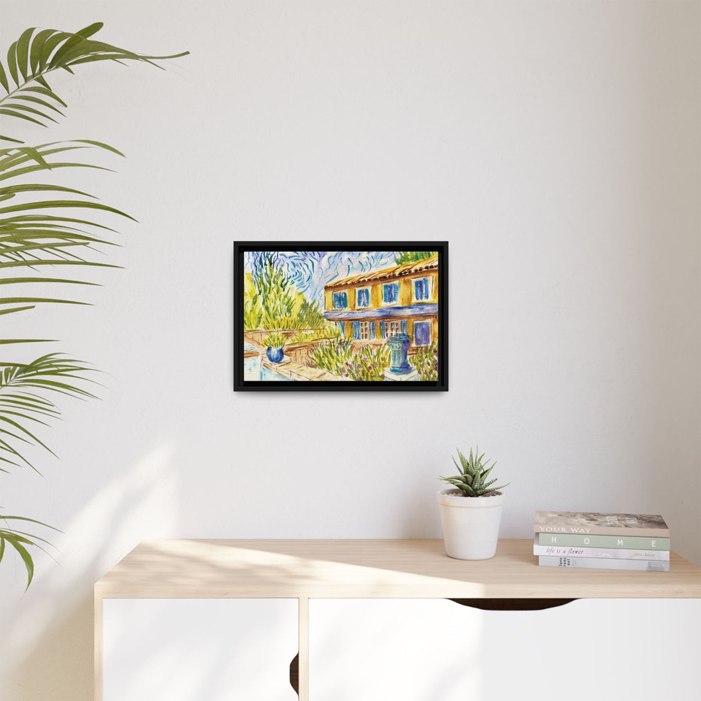 Respite Near Saint-Remy-de-Provence Matte Canvas, Framed (Black or Espresso). Available in sizes from 10”x8”-30”x24”