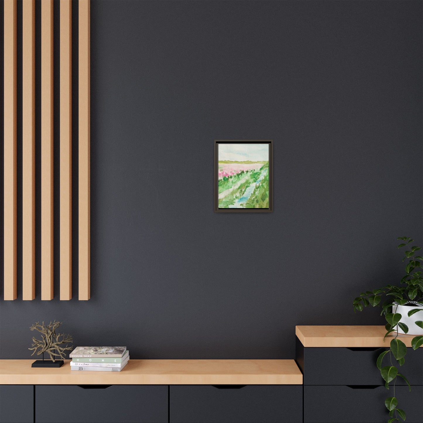 Tulip Theory Matte Canvas, Framed (Black or Espresso). Available in sizes from 8”x10”-11”x14”