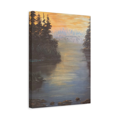 Peaceful Northwoods Lake Matte Canvas, Stretched, 1.25". Available in sizes from 8” x 10”-20” x 30”