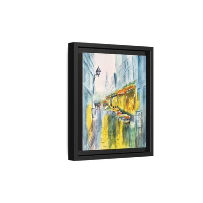 Cafe Reflections Matte Canvas, Framed (Black or Espresso). Available in sizes 8”x10”-24”x32”