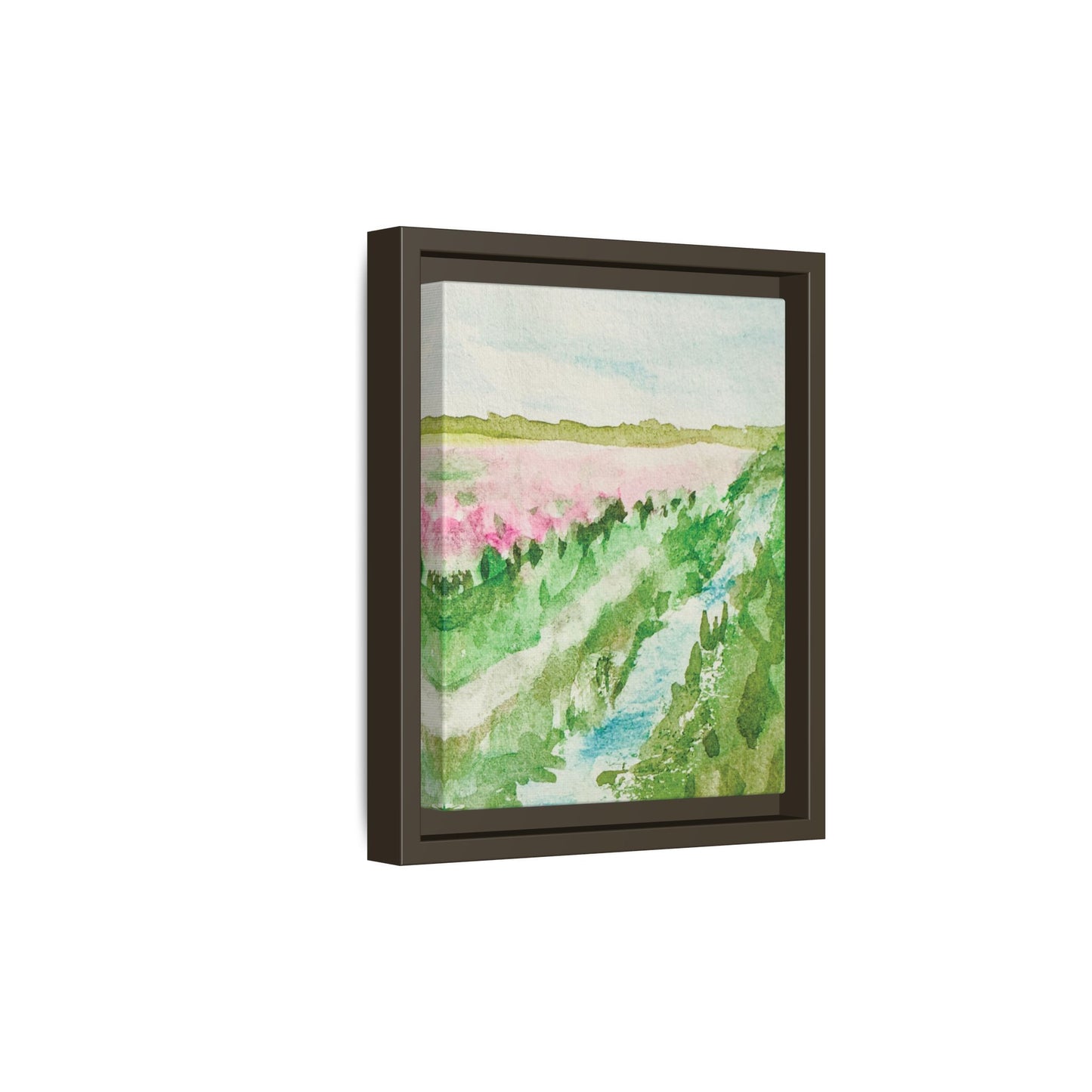 Tulip Theory Matte Canvas, Framed (Black or Espresso). Available in sizes from 8”x10”-11”x14”