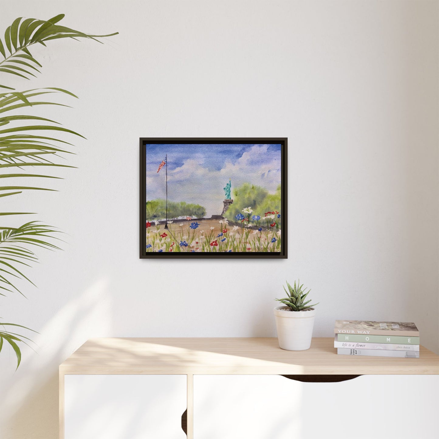 Looking for Liberty, Framed (Black or Espresso). Available in sizes from 10”x8”-24”x18”