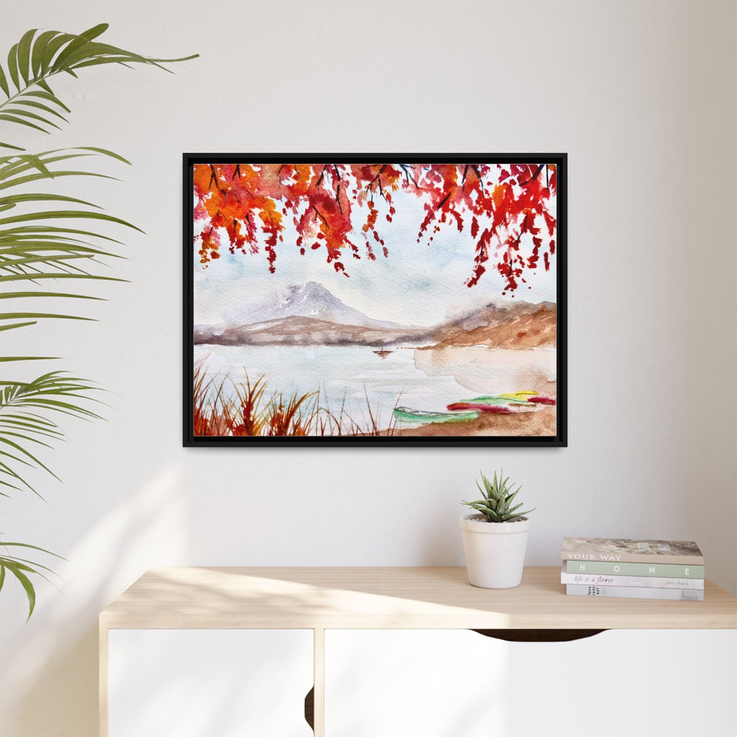 Falling For Fuji Matte Canvas, Framed (Black or Espresso). Available in sizes from 10”x8”-32”x24”