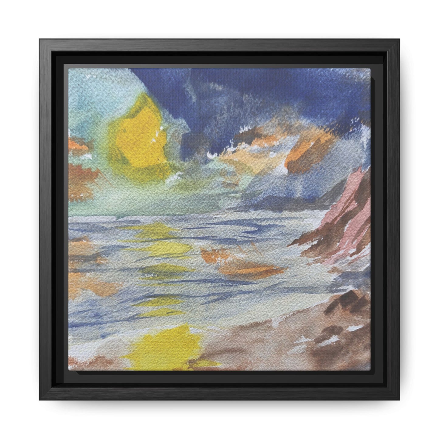 The Sun in Pieces Matte Canvas, Framed (Black or Espresso). Available in sizes from 6”x6”-30”x30”