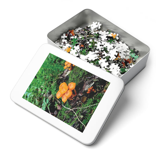 Vibrant Treasure Forest Mushrooms Jigsaw Puzzle (110 and 252-Piece)