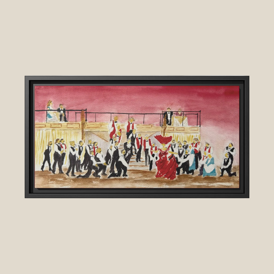 Hello, Dolly! Matte Canvas, Framed (Black or Espresso). Available in 20”x10”