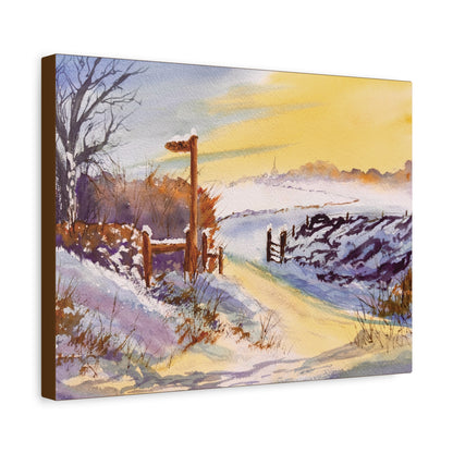 Wales Winter Walk Matte Canvas, Stretched, 1.25". Available in sizes 10” x 8”-16” x 12”