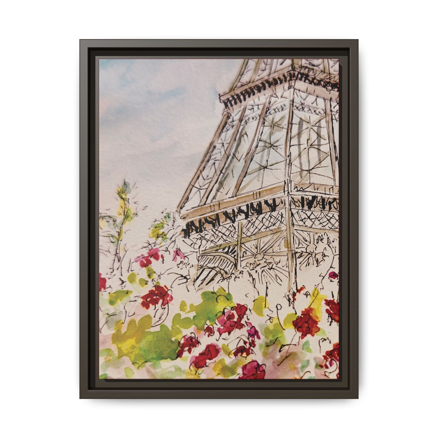Eiffel Tower, Framed (Black or Espresso). Available in sizes from 8”x10”-16”x20”
