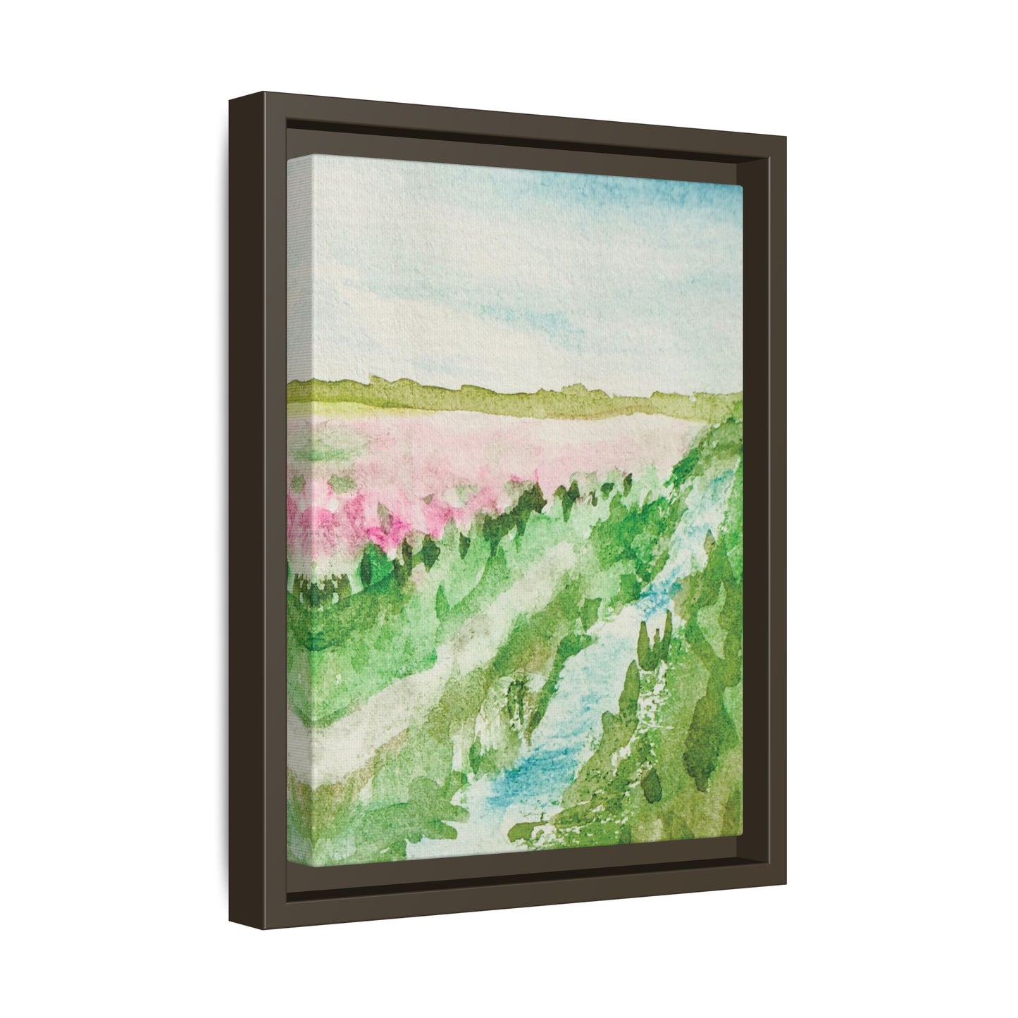 Tulip Theory Matte Canvas, Framed (Black or Espresso). Available in sizes from 8”x10”-11”x14”