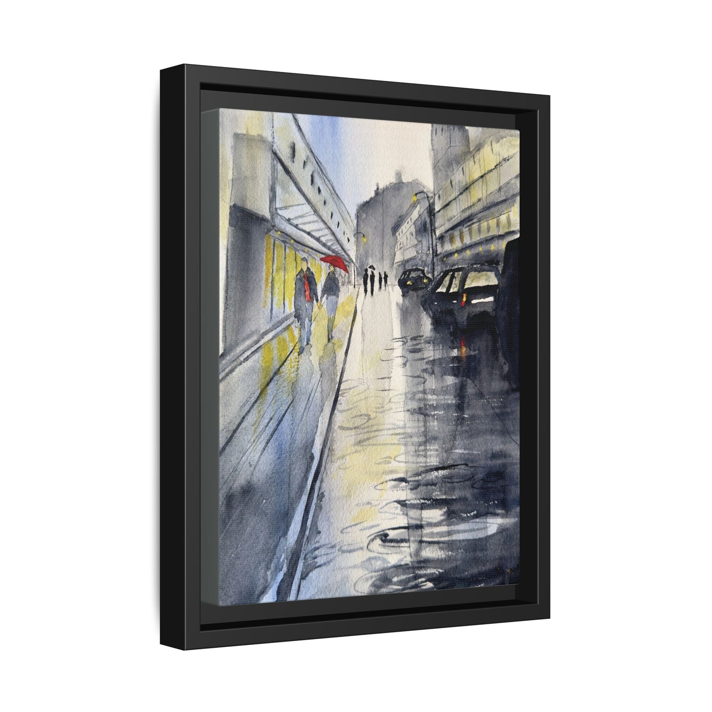 Rainy Day Romance, Framed (Black or Espresso). Available in sizes from 8”x10”-24”x32”