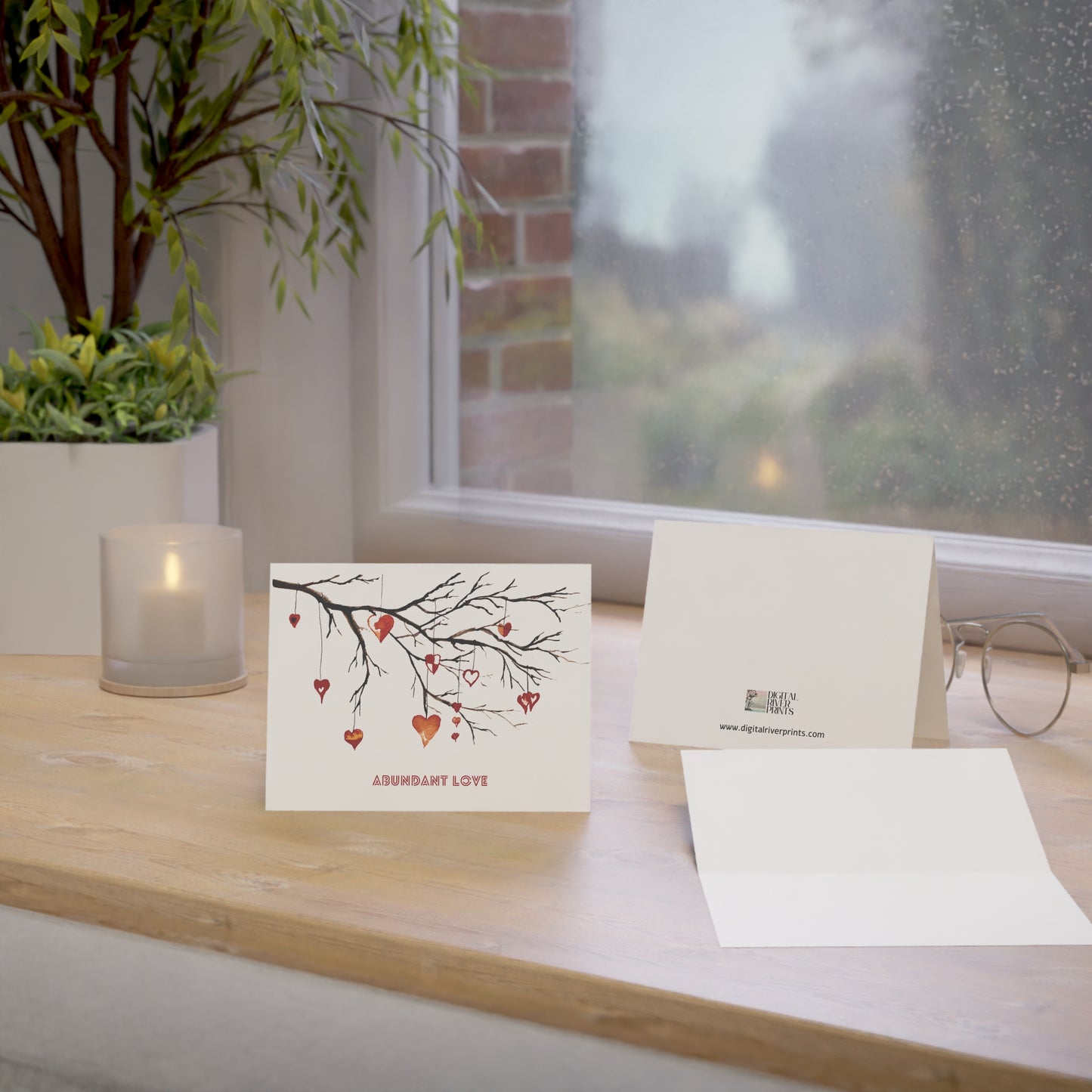 Abundant Love Blank Greeting Cards (1, 10, 30, and 50 pcs)