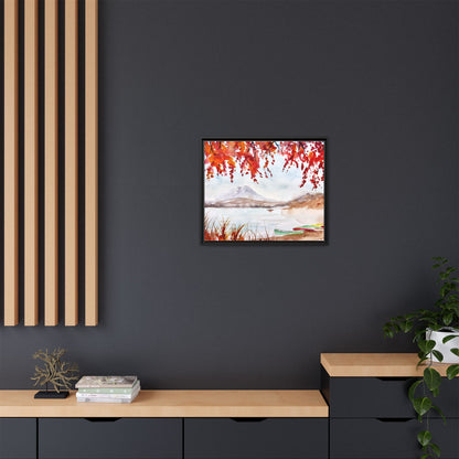 Falling For Fuji Matte Canvas, Framed (Black or Espresso). Available in sizes from 10”x8”-32”x24”