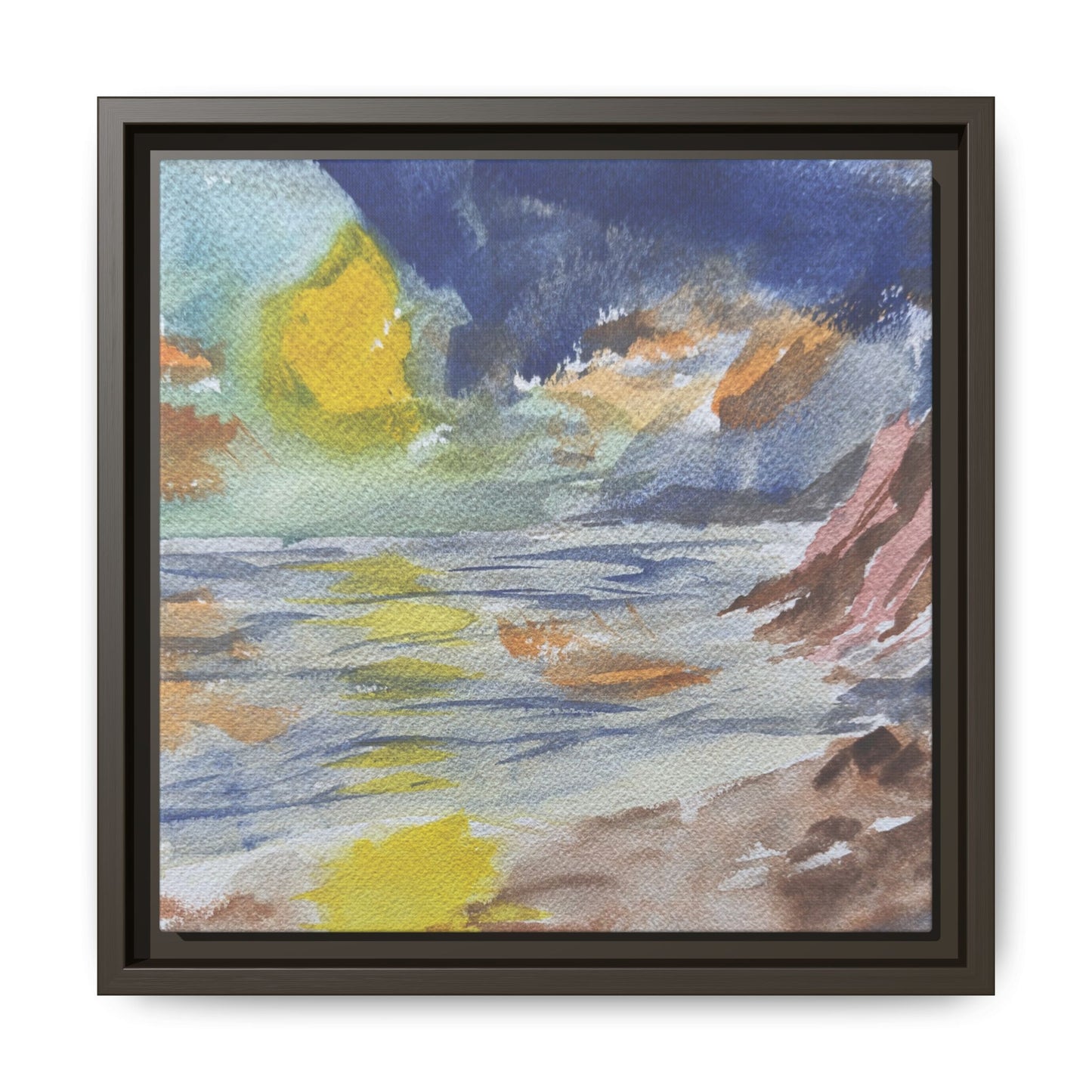 The Sun in Pieces Matte Canvas, Framed (Black or Espresso). Available in sizes from 6”x6”-30”x30”