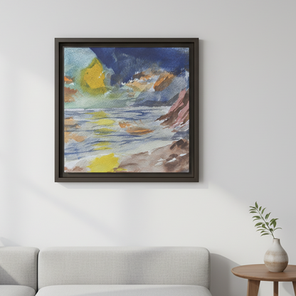 The Sun in Pieces Matte Canvas, Framed (Black or Espresso). Available in sizes from 6”x6”-30”x30”