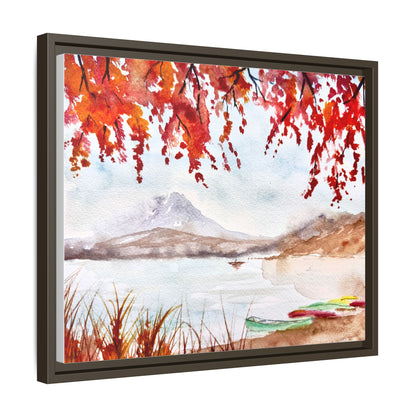 Falling For Fuji Matte Canvas, Framed (Black or Espresso). Available in sizes from 10”x8”-32”x24”