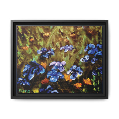 Irises Reimagined, Framed (Black or Espresso). Available in sizes from 10”x8”-18”x12”