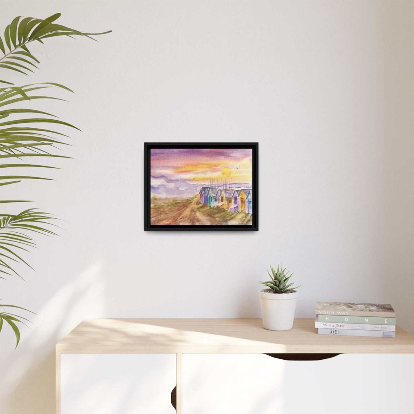 Quiet Before The Tide Matte Canvas, Framed (Black or Espresso). Available in sizes from 10”x8”-32”x24”
