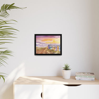 Quiet Before The Tide Matte Canvas, Framed (Black or Espresso). Available in sizes from 10”x8”-32”x24”