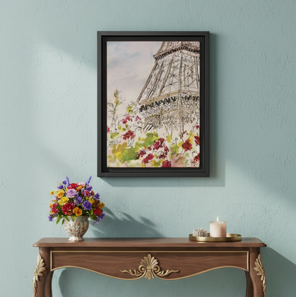 Eiffel Tower – Framed Canvas
