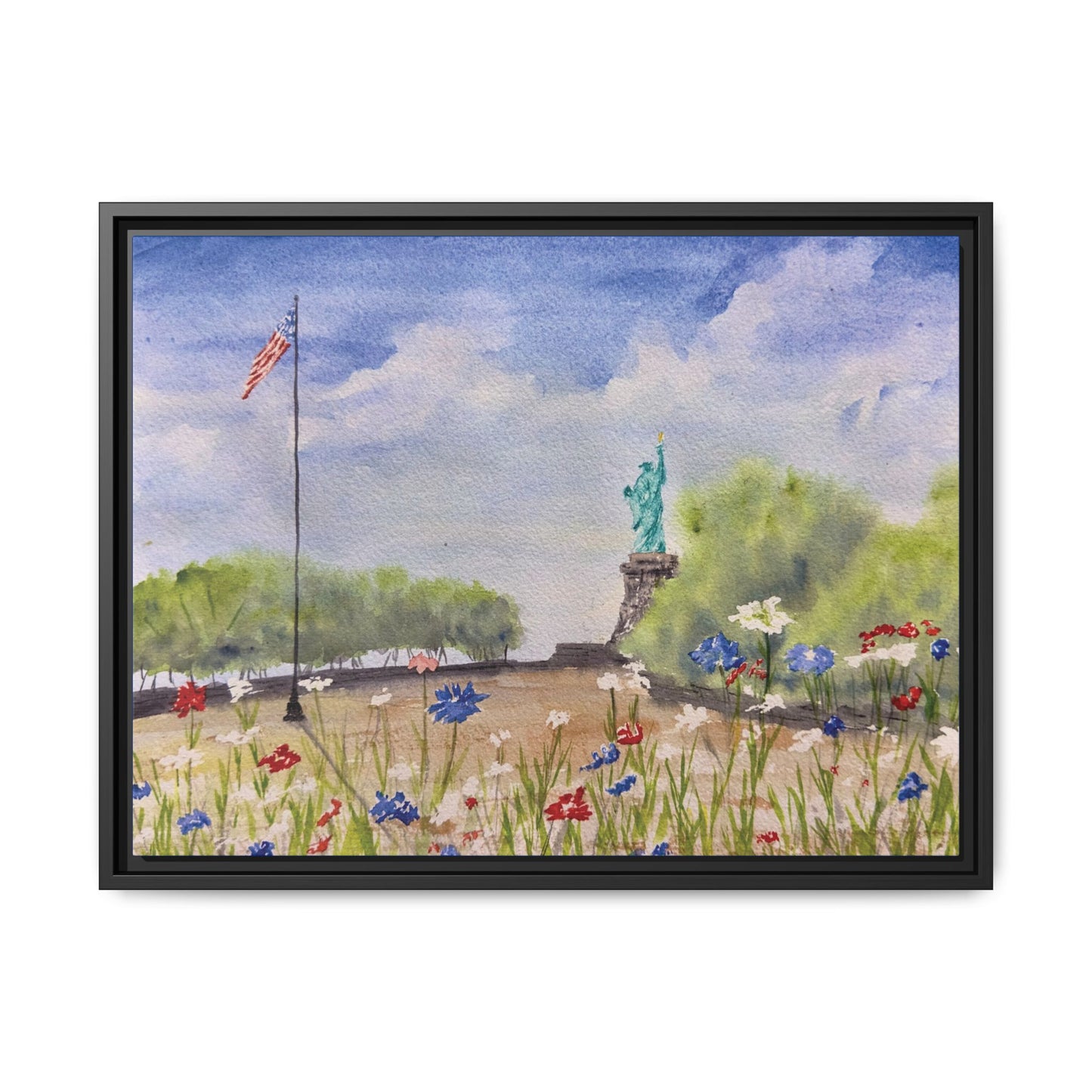 Looking for Liberty, Framed (Black or Espresso). Available in sizes from 10”x8”-24”x18”