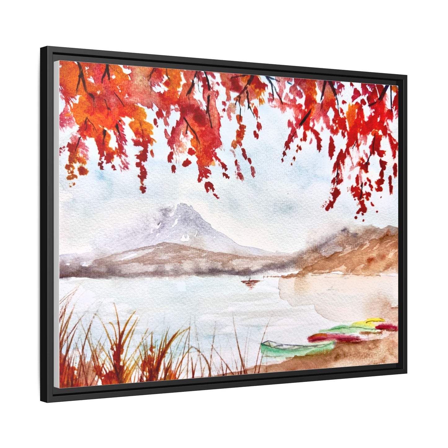 Falling For Fuji Matte Canvas, Framed (Black or Espresso). Available in sizes from 10”x8”-32”x24”