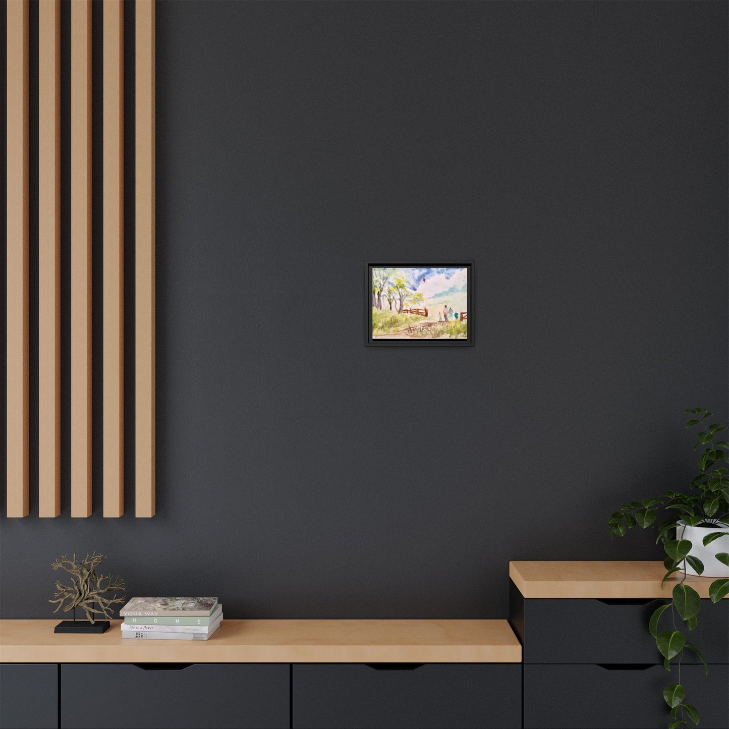 Spring Fling Matte Canvas, Framed (Black or Espresso). Available in sizes 10”x8”-16”x12”