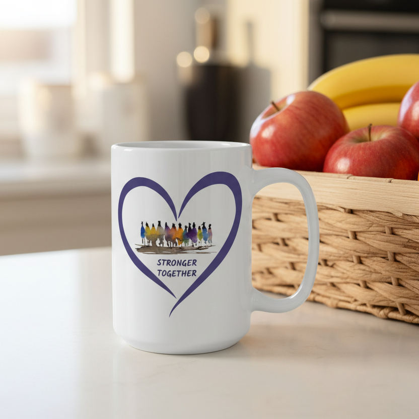 Stronger Together Heart Mug 15 oz.